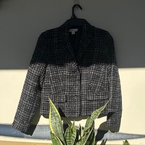Coldwater Creek Black and White Tweed Blazer